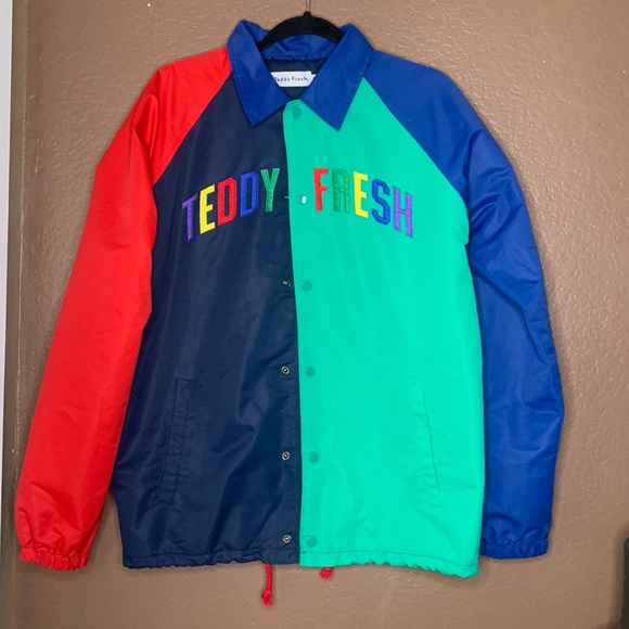 Teddy Fresh Other - Teddy Fresh Color-block Coaches Jacket